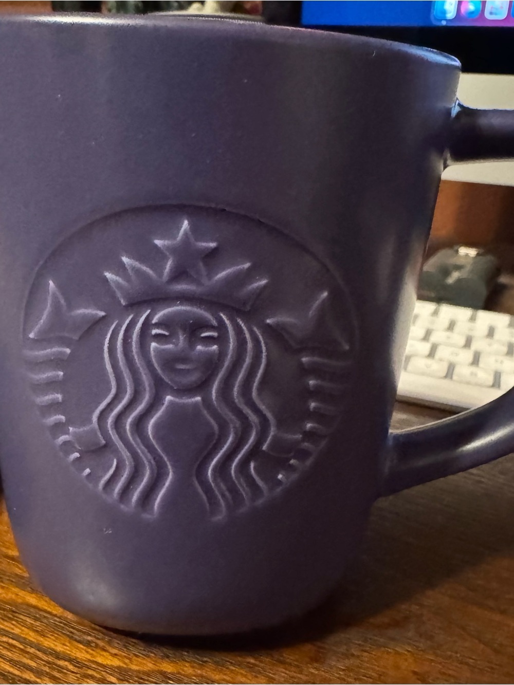 Starbucks Purple Embossed Ceramic Mug (2025)